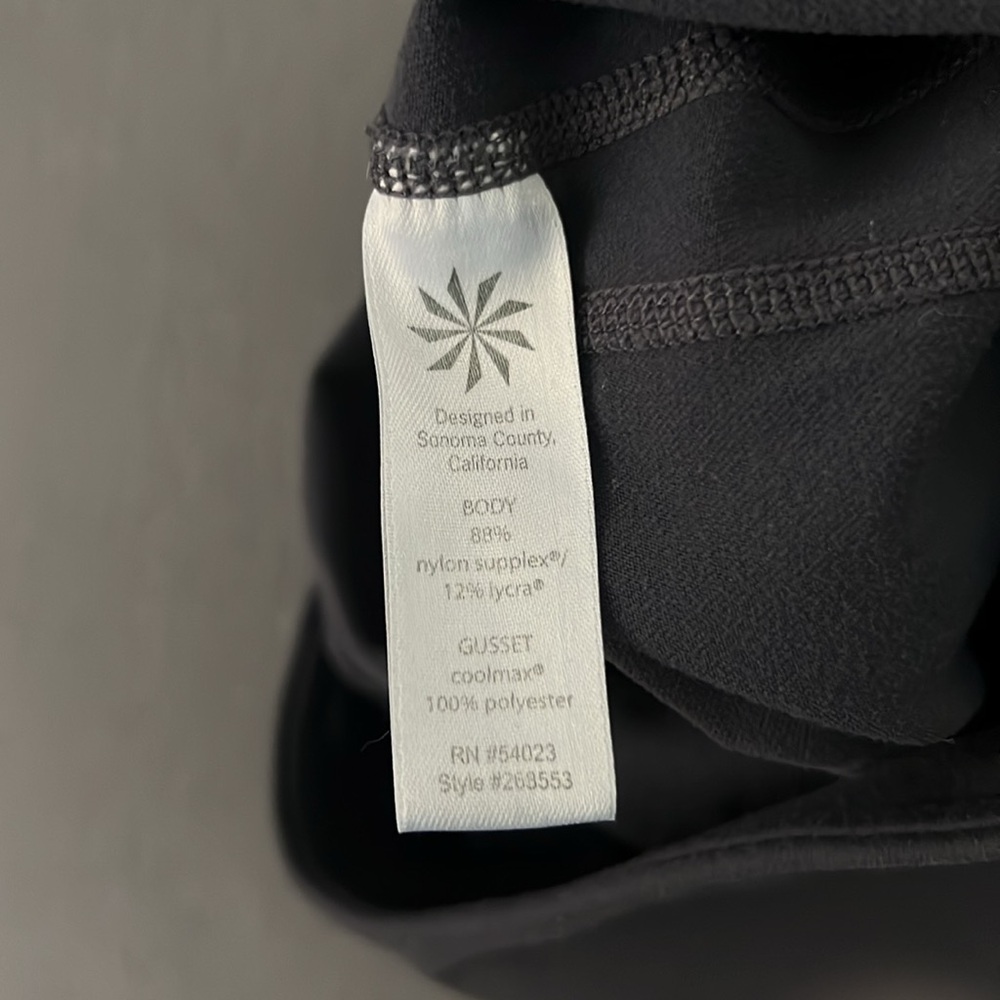 Athleta Dark Grey Power Ananda Crop Slit Cuff  Yoga Pants Size Small - Picture 10 of 10